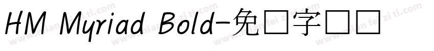 HM Myriad Bold字体转换